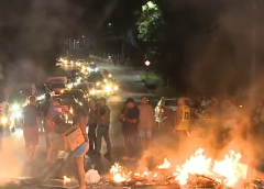 Moradores protestam por medidas de segurança na ladeira do Cuiá, em João Pessoa