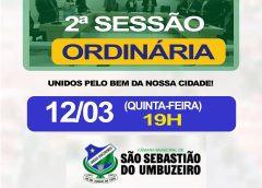 Câmara de São Sebastião do Umbuzeiro irá realizar sessão ordinária nesta quinta-feira (12), com quatro indicações e uma moção de apoio