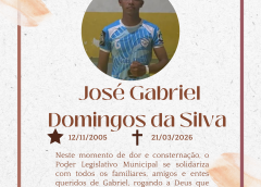 Câmara Municipal de São Sebastião do Umbuzeiro emite nota pelo Falecimento do Jovem Gabriel