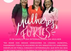 Presidente da câmara de vereadora Sildete do Salão em nome dos demais vereadores emite nota parabenizando todas as mulheres de São Sebastião do Umbuzeiro