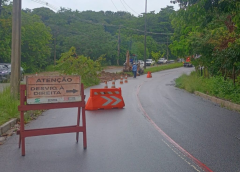 Fortes chuvas abrem cratera e trecho da ladeira do Timbó é interditado nesta quarta-feira (8)