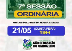 Câmara Municipal de São Sebastião do Umbuzeiro realizará nesta quinta, 21, Sessão Ordinária com quatro Projetos de Lei, um Decreto e duas Indicações