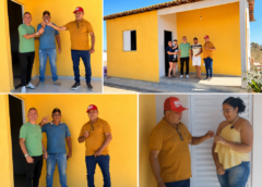 Quatro famílias de agricultores de São Sebastião do Umbuzeiro recebem casas em suas propriedades