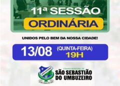 Câmara de São Sebastião do Umbuzeiro irá realizar Sessão nesta quinta-feira (13), com um Projeto de Lei e duas Indicações